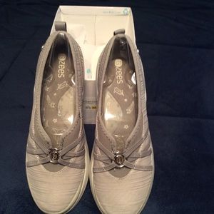 BZees Grey Slip On Sneakers